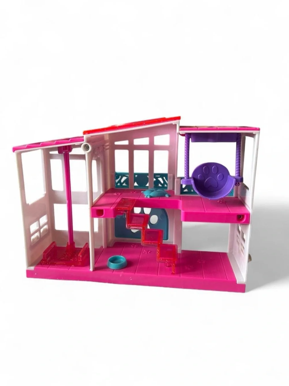 Barbie Pet Dreamhouse 2-Sided Interactive Playset Miniature Dollhouse Pink Y2k